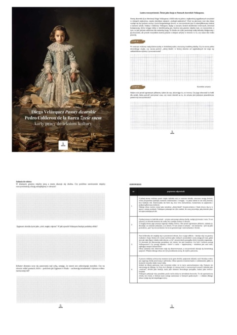 Karty pracy do tekstów kultury - D. Velázquez "Panny dworskie", P.C. de la Barca "Życie snem" [ebook]