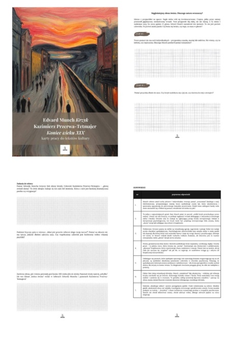 Karty pracy do tekstów kultury - E. Munch "Krzyk", K. Przerwa-Tetmajer "Koniec wieku XIX" [ebook]