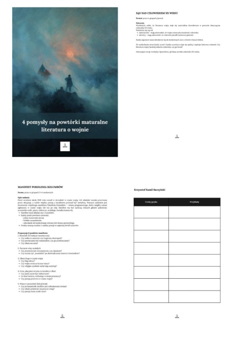 4 pomysły na powtórki maturalne - literatura o wojnie [ebook]