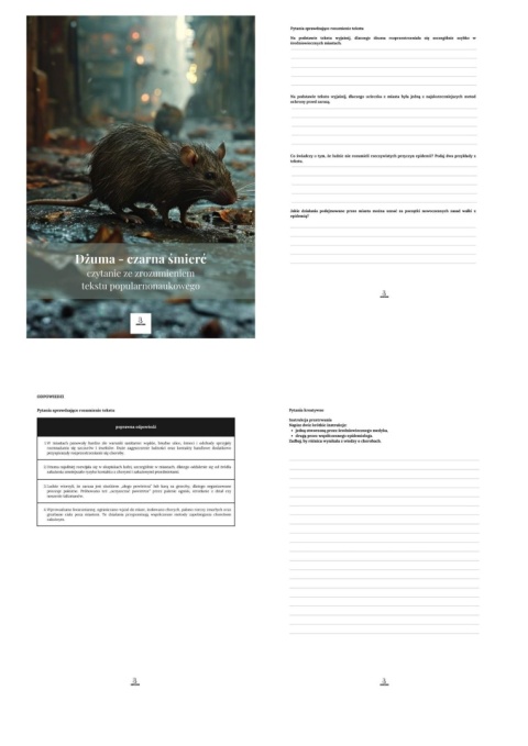 Czytanie ze zrozumieniem tekstu popularnonaukowego - Dżuma - czarna śmierć [ebook]