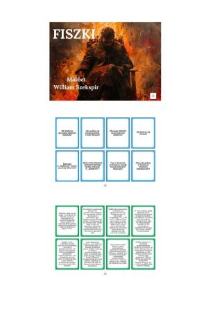 Fiszki - "Makbet" W. Szekspir [ebook]