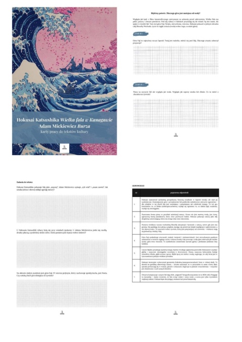 Karty pracy do tekstów kultury - Hokusai Katsushika "Wielka fala w Kanagawie" A. Mickiewicz "Burza" [ebook]