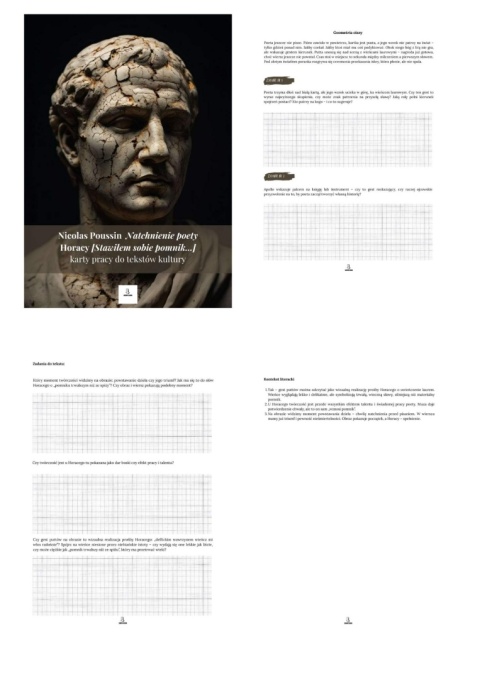 Karty pracy do tekstów kultury - N. Poussin "Natchnienie poety", Horacy "[Stawiłem sobie pomnik...]" [ebook]