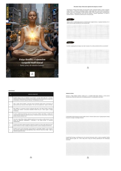 Karty pracy do tekstów kultury - P. Bradley "Expansion", L. Staff "Kowal" [ebook]