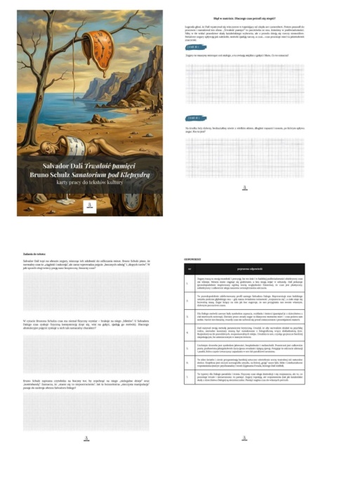 Karty pracy do tekstów kultury - S. Dalí "Trwałość pamięci", B. Schulz "Sanatorium pod Klepsydrą" [ebook]