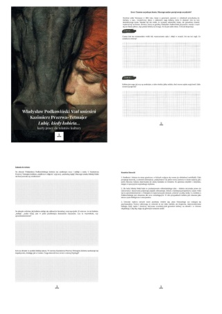 Karty pracy do tekstów kultury - W. Podkowiński "Szał uniesień", K. Przerwa-Tetmajer "Lubię, kiedy kobieta" [ebook]