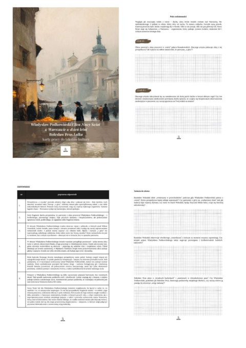 Karty pracy do tekstów kultury - W. Podkowiński "Ulica Nowy Świat w Warszawie w dzień letni", B. Prus "Lalka" [ebook]