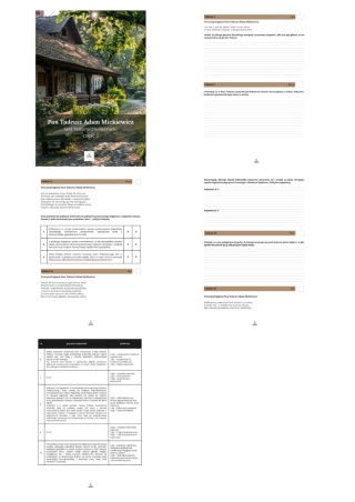 Test historycznoliteracki nr 2 - "Pan Tadeusz" Adam Mickiewicz