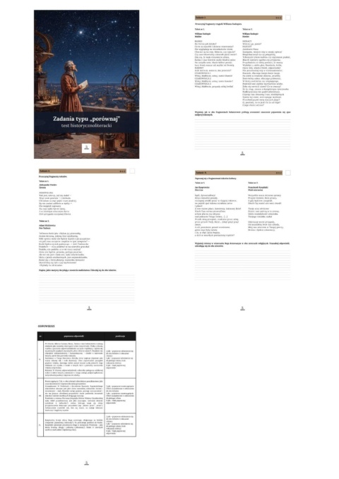 Test historycznoliteracki - pytania typu "porównaj teksty" [ebook]