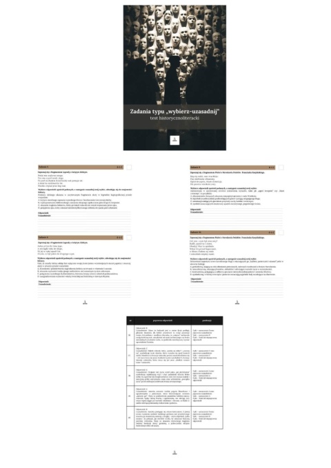 Test historycznoliteracki - pytania typu "wybierz-uzasadnij" [ebook]