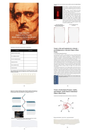 Zeszyt lekturowy - E.A. Poe "Zagłada domu Usherów", "Berencie", "Maska Śmierci Szkarłatnej" [ebook]