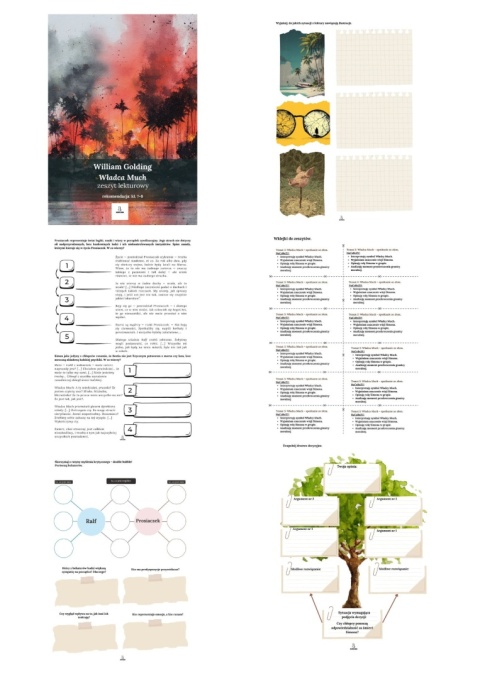 Zeszyt lekturowy - "Władca Much" William Golding + gratis Gra symulacyjna "Zagubieni"[ebook]